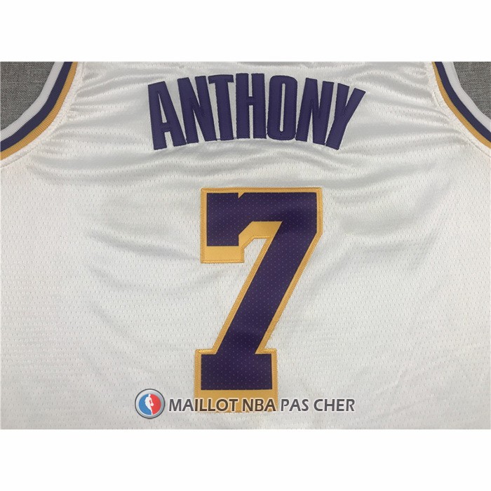 Maillot Los Angeles Lakers Carmelo Anthony NO 7 Association 2021 Blanc